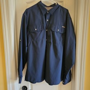 Eddie Bauer Navy Long Sleeve Button Shirt